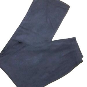 Dark Blue Knitted Wool Blend Pants, 4